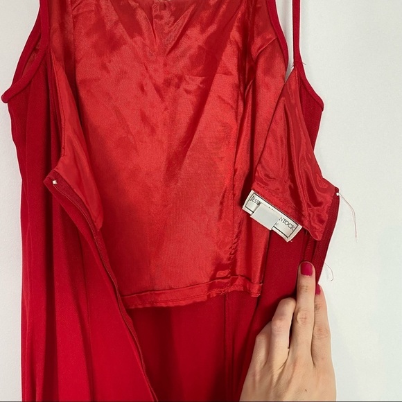 Gunne Sax Dress Size XS Small Vintage 90s Jessica McClintock Red Prom Dress - Picture 9 of 15